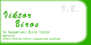 viktor biros business card